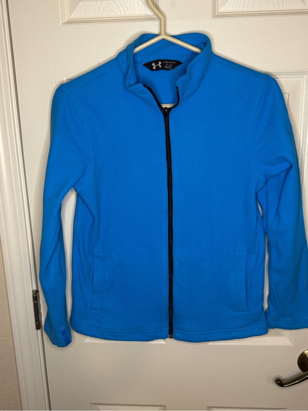 Under Armour Bright Blue Full Zip Fleece Jacket Youth Large YLG